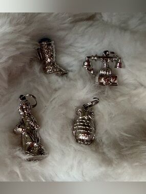 Silver Tone Decorative Charms for Charm Bracelet